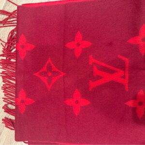Louis Vuitton Red Monogram Scarf